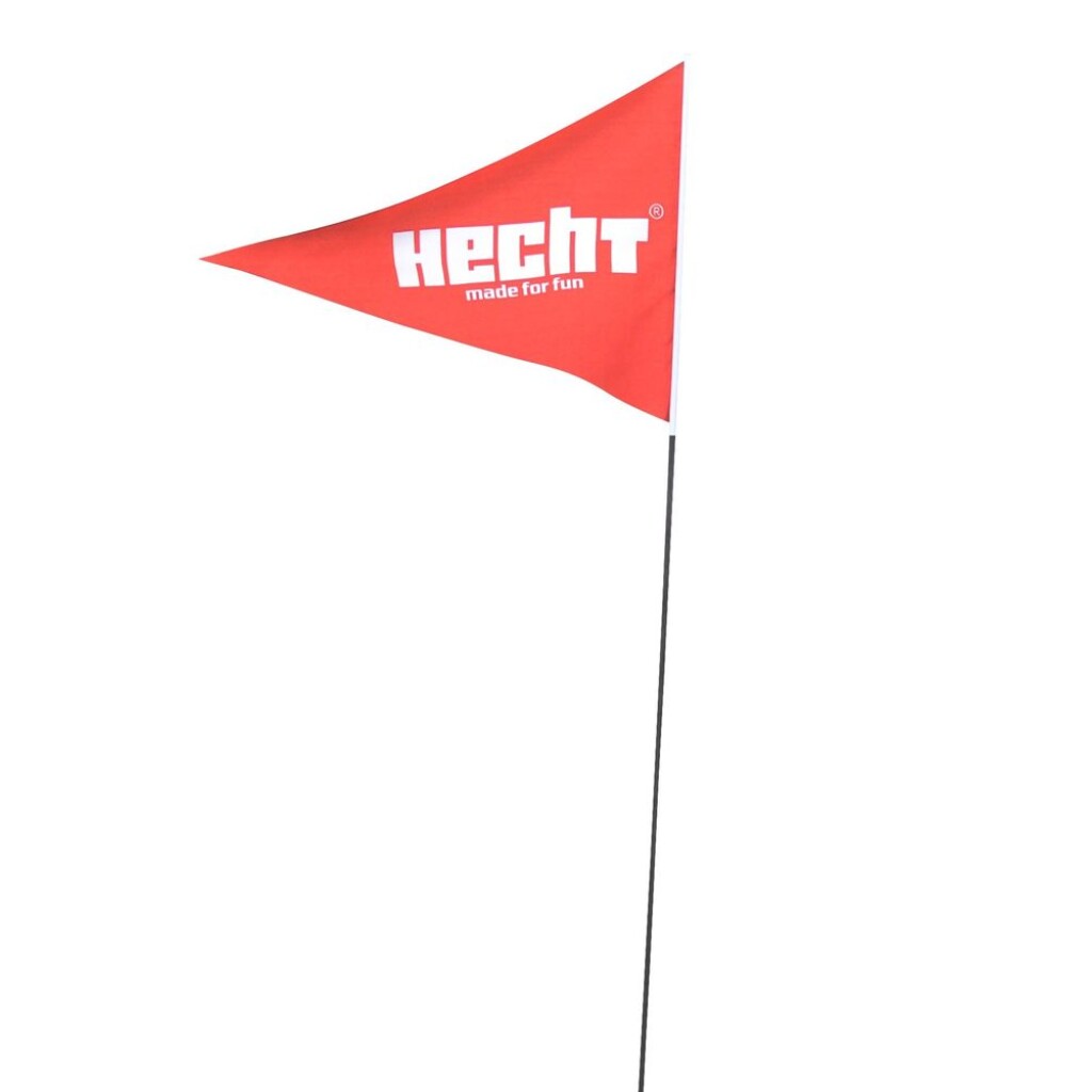 Flag HECHT on a long rod with a flexible attachment. Significantly increases the visibility of the small ATV´s for kids.