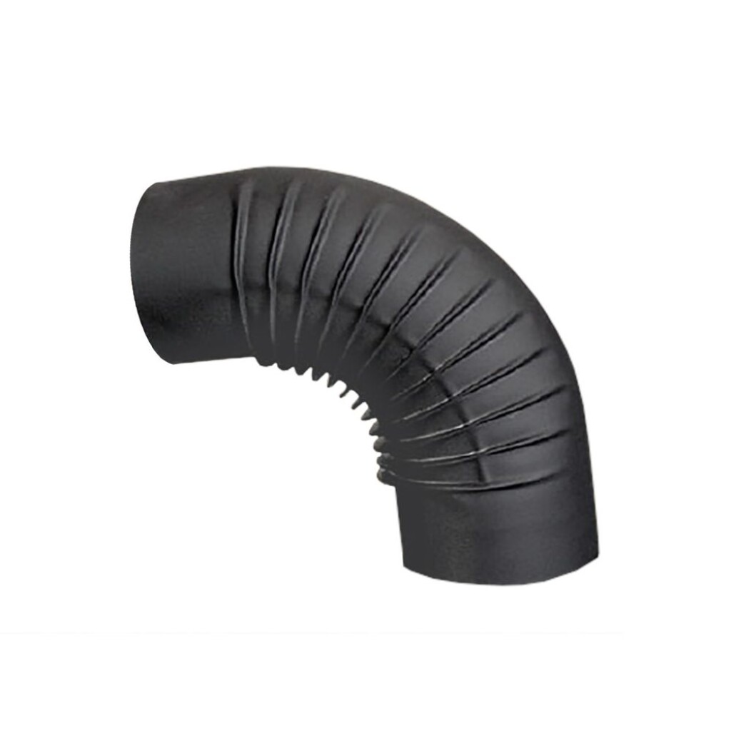 Flue elbow. Diameter 120 mm. Made in Europe.