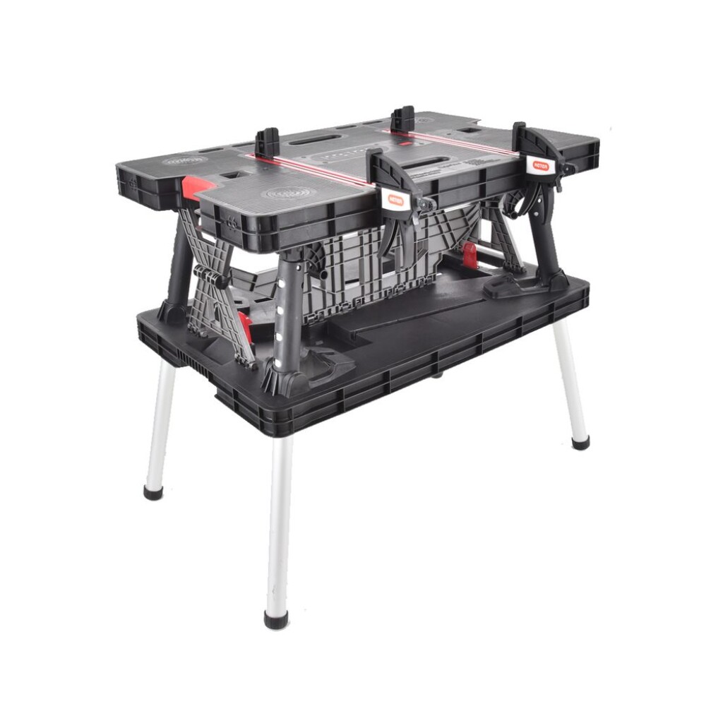 Lightweight and portable universal workbench. Extremely durable working desk. The package contains two 12 "/ 30 cm clamps. Maximum load capacity 453 kg. Weight 11