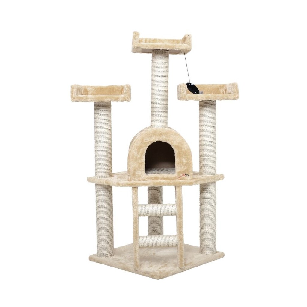 Cat scratcher - dimensions (L x&nbsp;W&nbsp;x&nbsp;H): 50 x&nbsp;50 x&nbsp;115 cm. Made of plush and sisal rope.