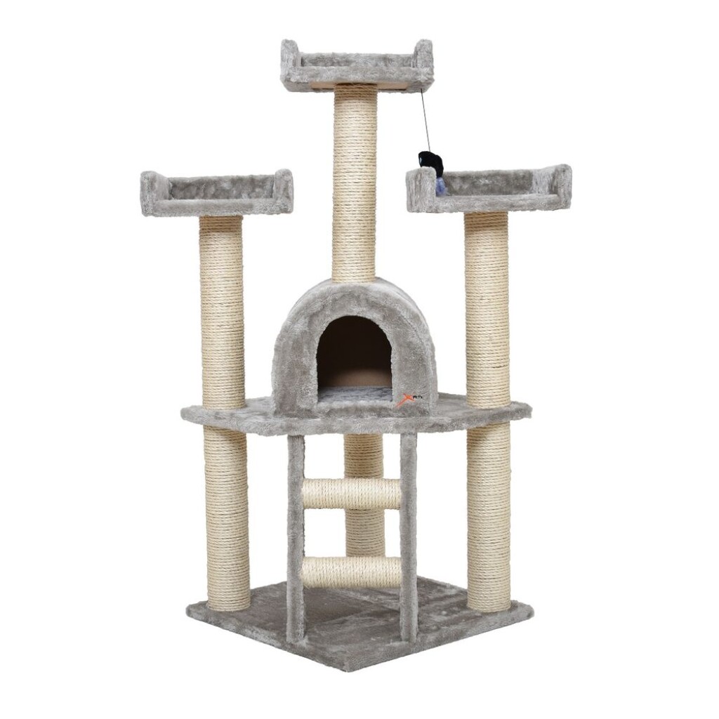 Cat scratcher - dimensions (L x&nbsp;W&nbsp;x&nbsp;H): 50 x&nbsp;50 x&nbsp;115 cm. Made of plush and sisal rope.