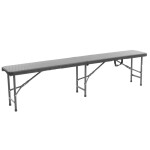 <p>Foldable garden bench made of steel-aluminum profiles with comaxit treatment. Board made of highly durable plastic. Board thickness 4 cm.</p>