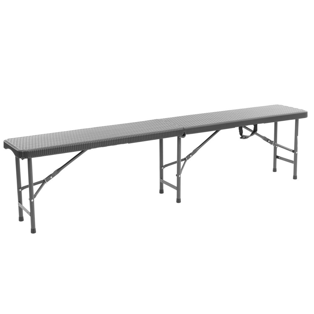 Garden Bench - HECHT FOLDIS RATTAN BENCH Foldable garden bench made of steel-aluminum profiles with comaxit treatment. Board made of highly durable plastic. Board thickness 4 cm.