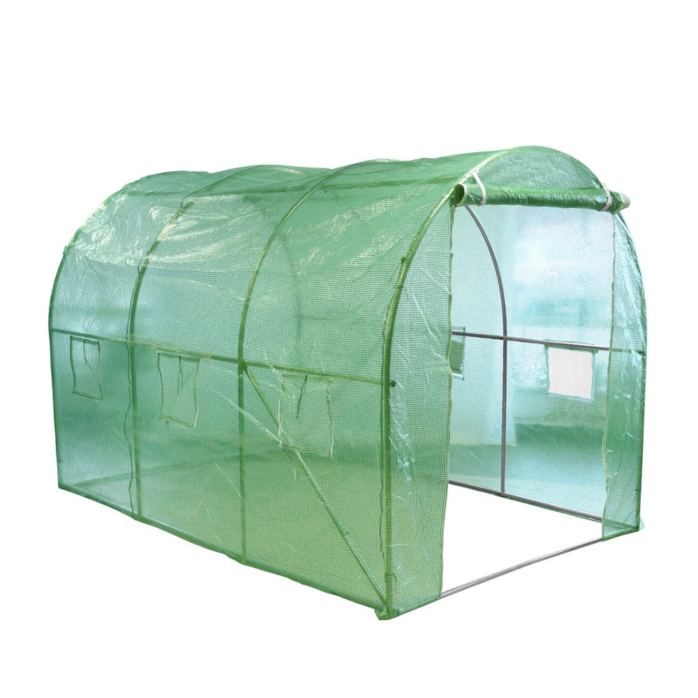 Garden foil - TUNNEL I Garden foil with dimensions: 300 x 200 x 200 cm. Spacious foil with a light and durable metal frame. Quality casing made of PE foil