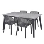 <p>Very practical garden furniture set consisting of four chairs and one table.</p>