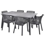 <p>Very practical garden furniture set consisting of six chairs and one table.</p>