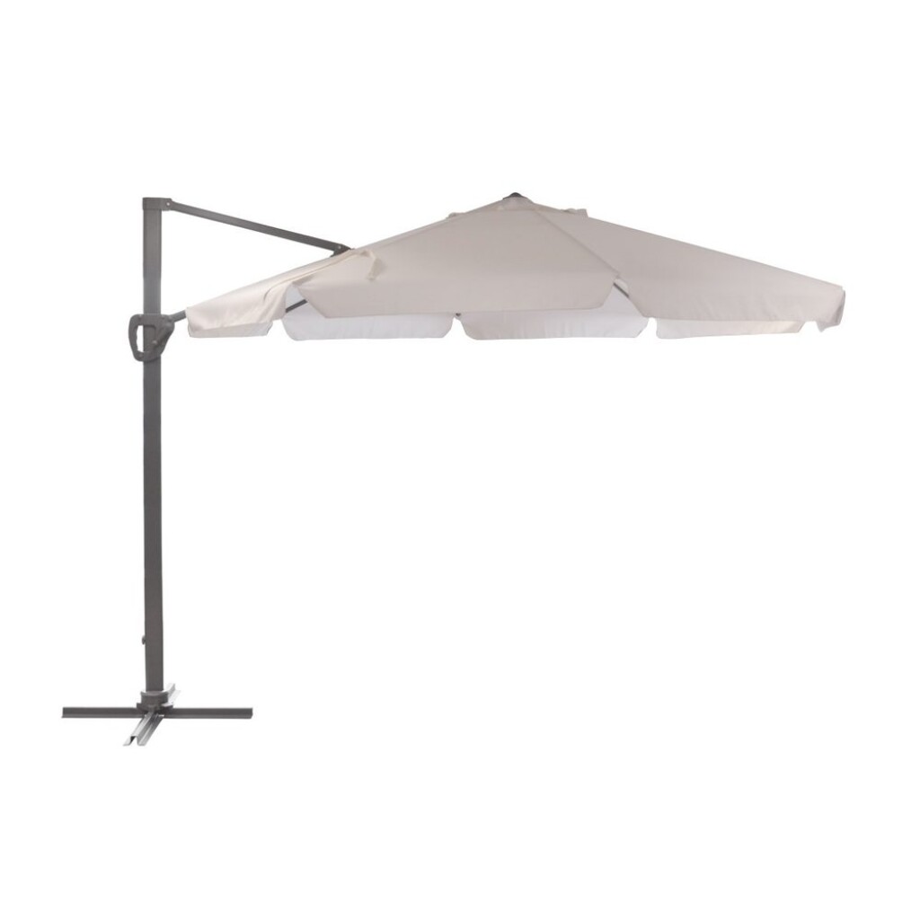 Aluminium parasol 350 x 350 cm.