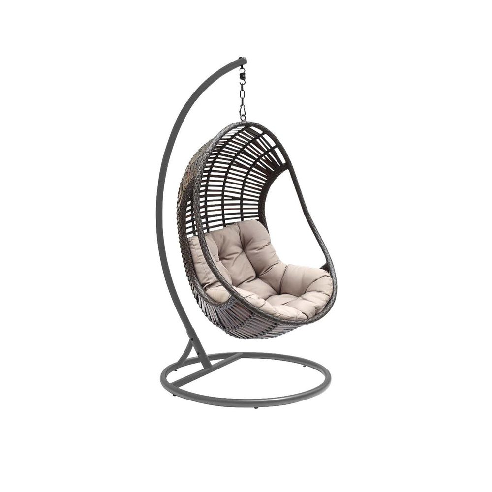 Garden rocking chair - HECHT NEVIS Design garden rocking chair made of steel tubes with artificial rattan weave. A comfortable pillow is also part of the delivery. Load capacity 120kg.