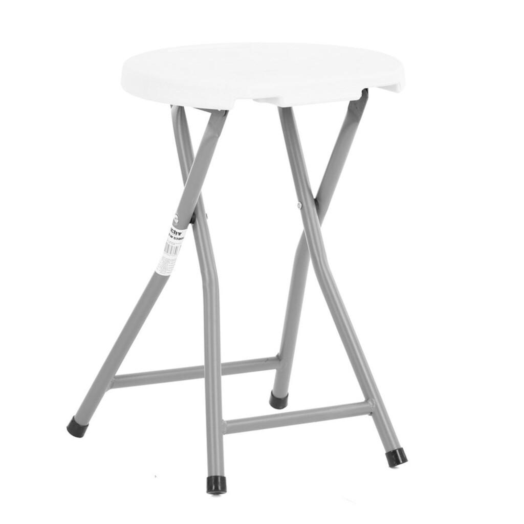 Folding garden stool. Made of steel-aluminium profiles with comaxite finish. The surface of the stool is made of highly resistant plastic with a thickness of 3 cm. Max. load of the stool is 120 kg.
