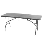 <p>Folding garden table made of steel-aluminium profiles with comaxite finish. Surface of table and chairs made of highly durable plastic.</p>