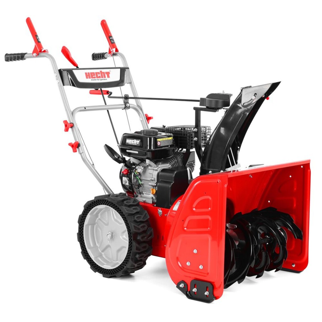 Two-stage gasoline snow blower with drive. Hecht OHV motor