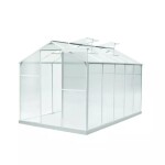 <p>Garden greenhouse with dimensions 311 x 190 x 195 cm. Area 598 cm2. Frame made of aluminium profiles with a width of 1.2 mm. Filling 4 mm polycarbonate with UV filter