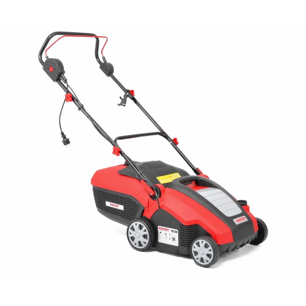 Electric powered lawn scarifier with plastic chassis