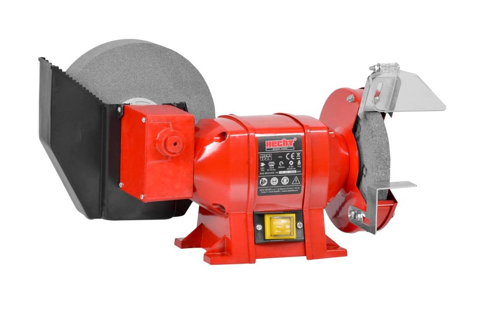 HECHT 1728 Electric powered bench grinder. Wet and dry grinding. Spark guard