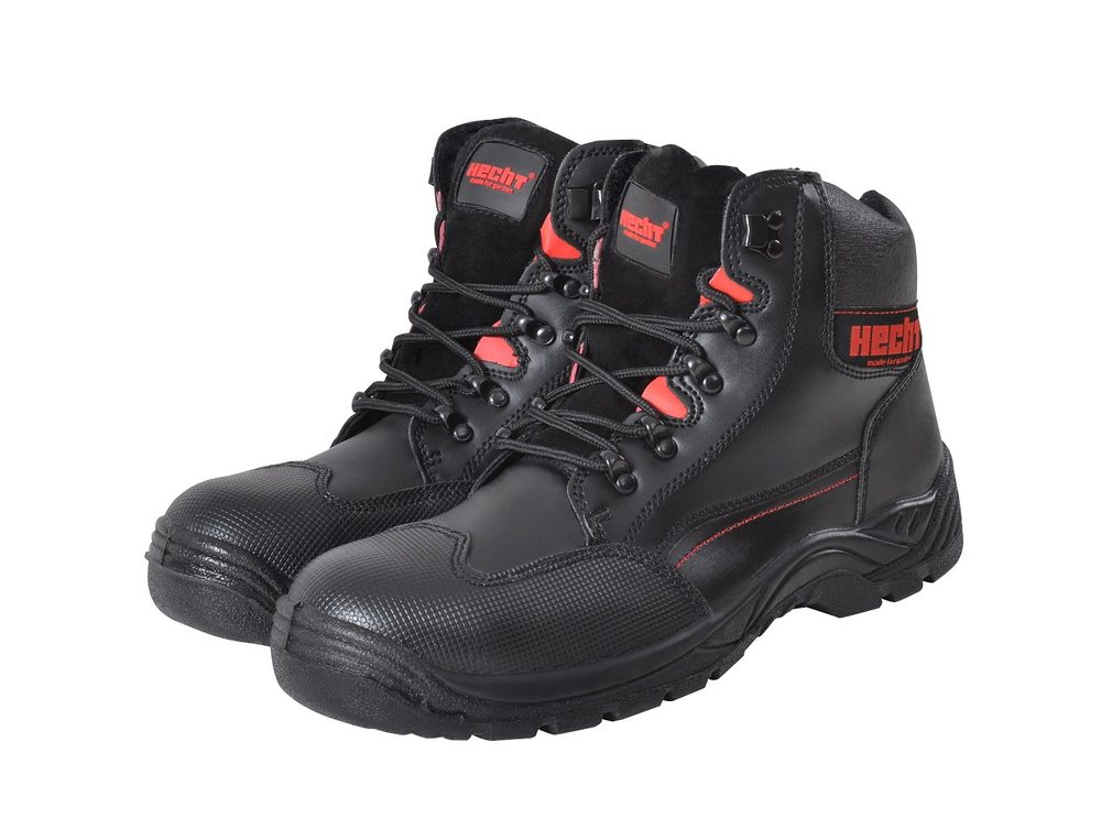HECHT 900507 - 42 Safety shoes with steel toe cap and steel plate on side. Package size 34