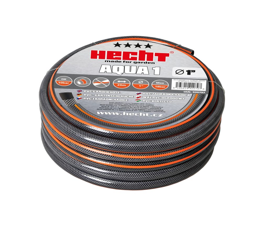 HECHT AQUA 1 Zahradní hadice 20 m / 1". Vhodná pro ponorná čerpadla.