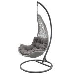 Designové zahradní houpací křeslo vyrobené z ocelových trubek s výpletem z umělého ratanu.  Součástí dodávky je i pohodlný polštář. Nosnost 120kg.