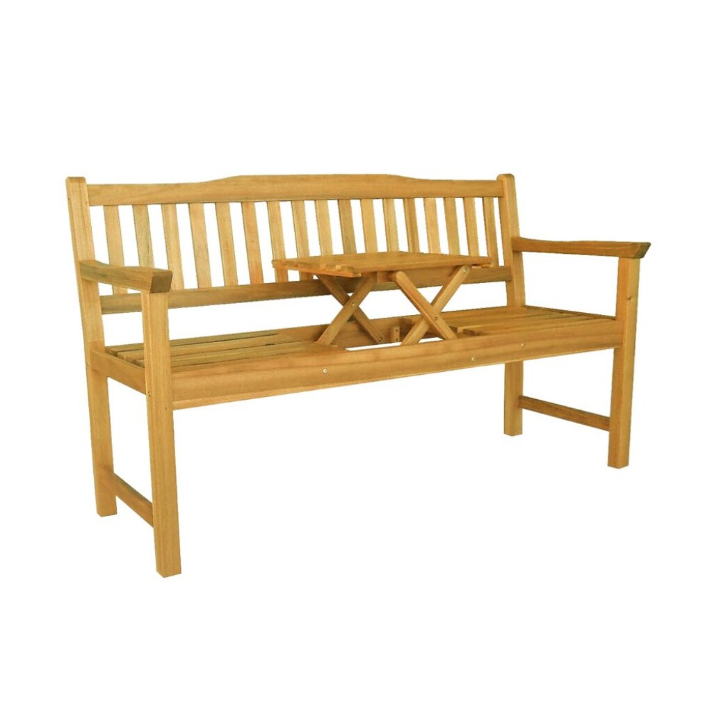 Garden bench. Hard wood Acacia. Suitable for sheltered garden areas.