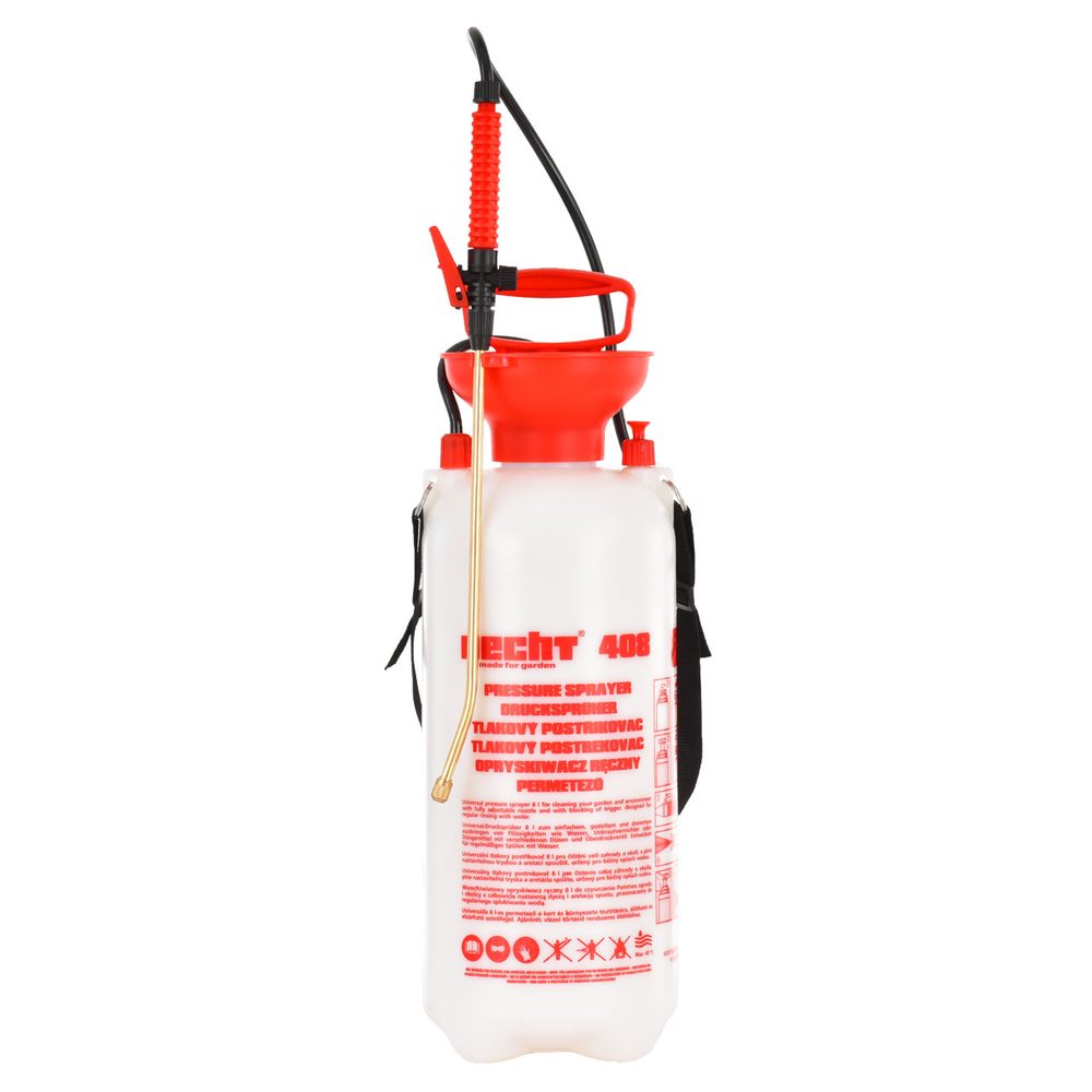 Hand Pressure Sprayer - HECHT 408 Hand-held piston sprayer. Volume 8 l
