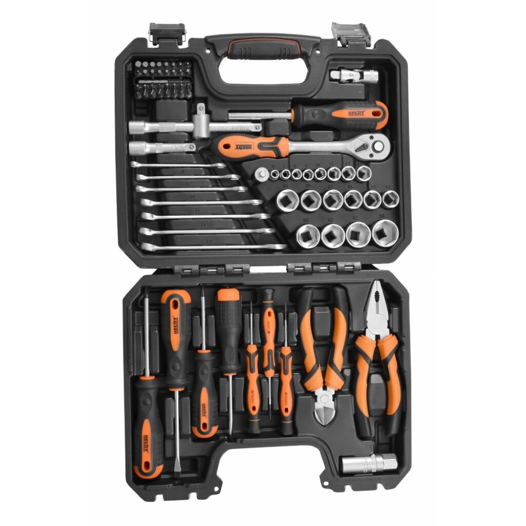 76 piece set in a case. Standard equipment: Screwdriver set