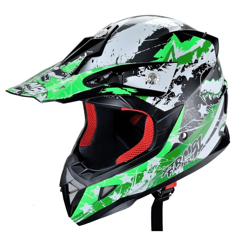 Protective helmet suitable for motorcycles and quads meets homologation ECE/22-05. Material ABS. Weight 1320 g (+/- 50). Size L (59 - 60 cm)