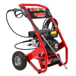 <p>Petrol powered high pressure washer. Engine displacement 196 cc. Maximum pressure 207 bar.</p>