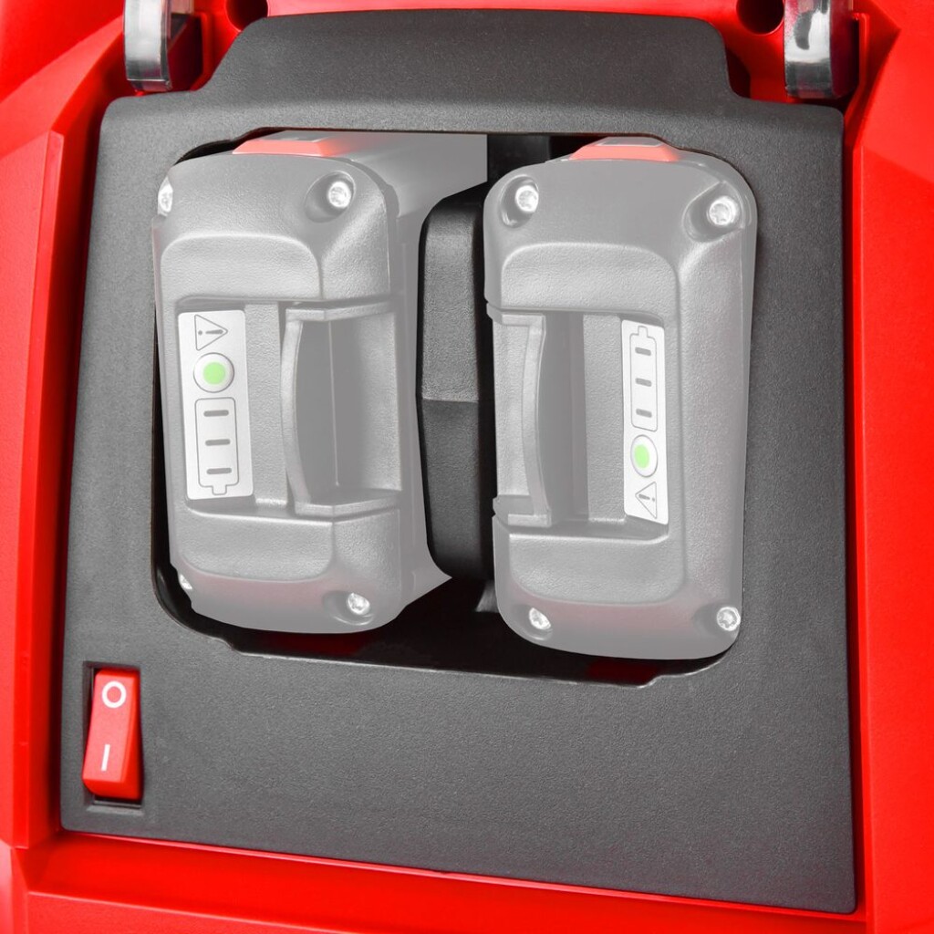 accumulator 2x 20 V (not included). Max pressure 40 bar.