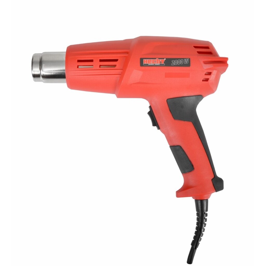 Electric hot air gun 230 V / 50 Hz. Power input 2000 W. Temperature setting 350 - 600 ° C.