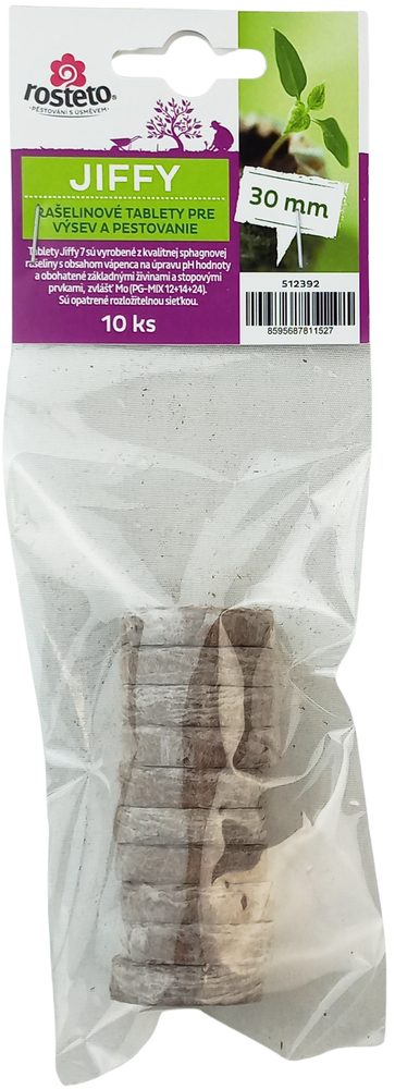 Jiffy Growing Pellets 30 mm with Netting (10 pcs) Peat pellets suitable for pre-growing seeds or rooting cuttings