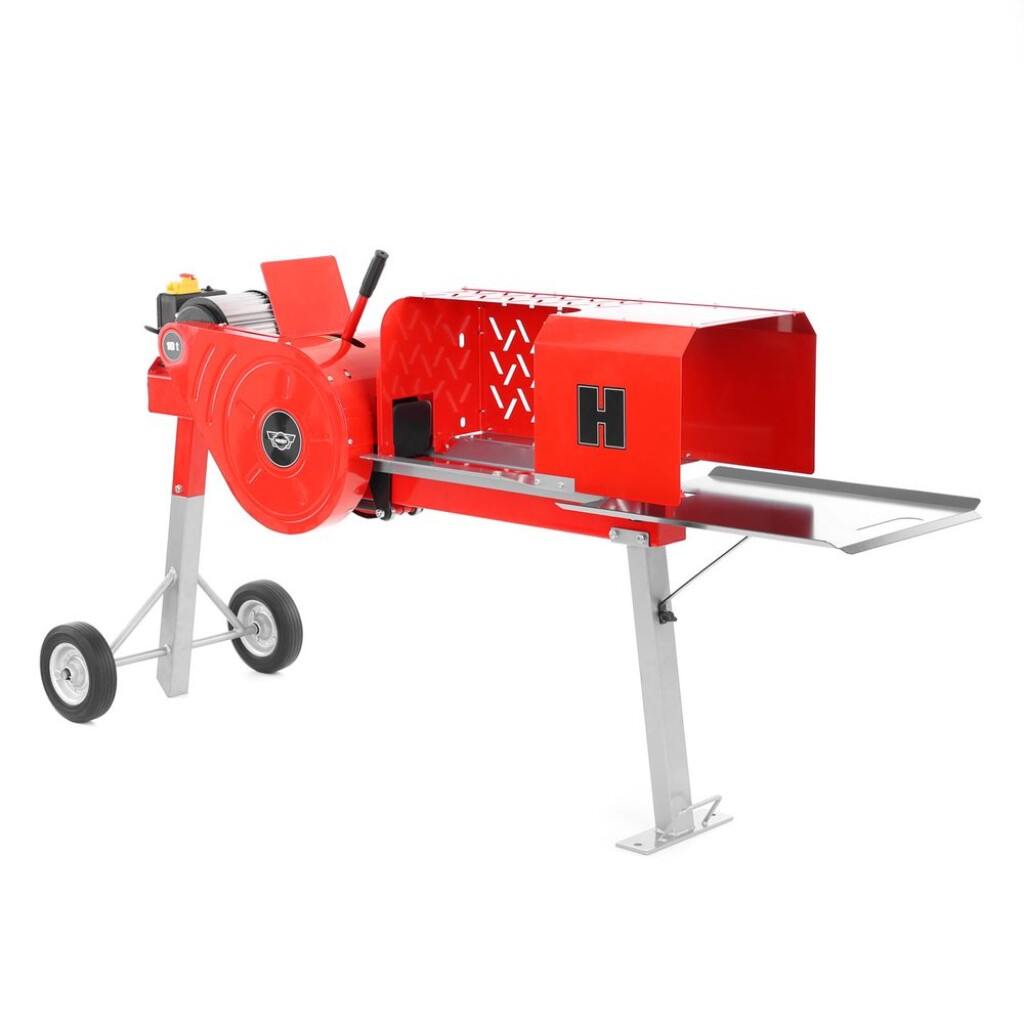 Kinetic wood splitter HECHT 6910 with metal wheels and power 1800 W. Maximum splitting pressure 10 t