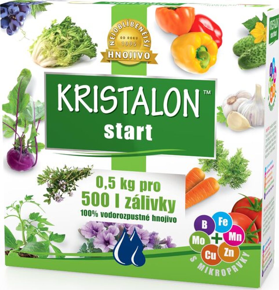 Kristalon Start 0.5 kg KRISTALON Start is a crystalline water-soluble fertiliser designed for faster start in initial growth and during the production period of plants.
