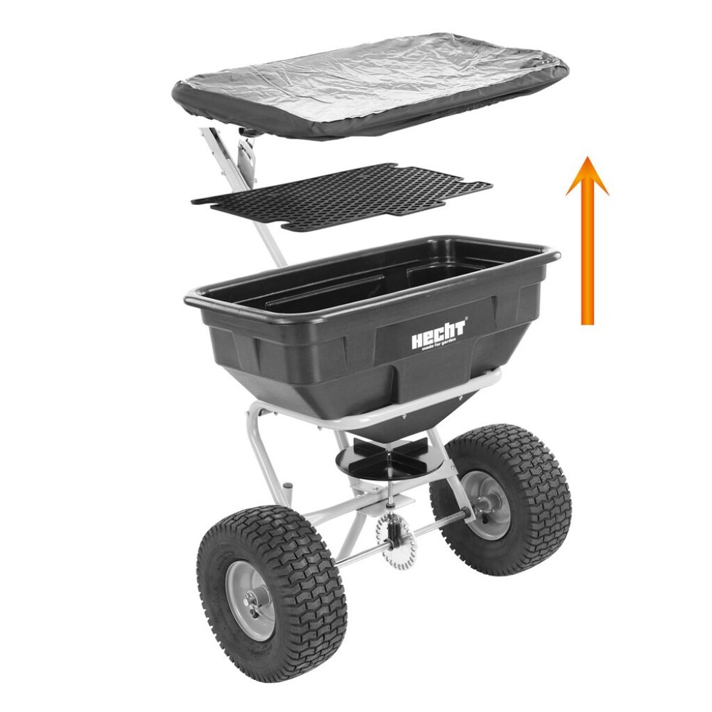 in winter even salt. Adjustment of distribution volume at grip.