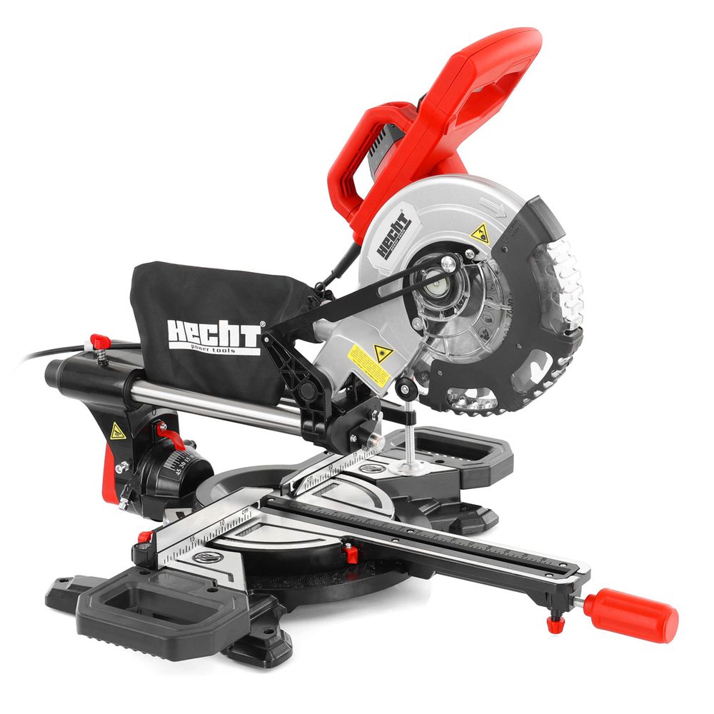 Mitre Saw - HECHT 829 Mitre saw with laser. Power output 2000 W. Blade diameter 210 mm.