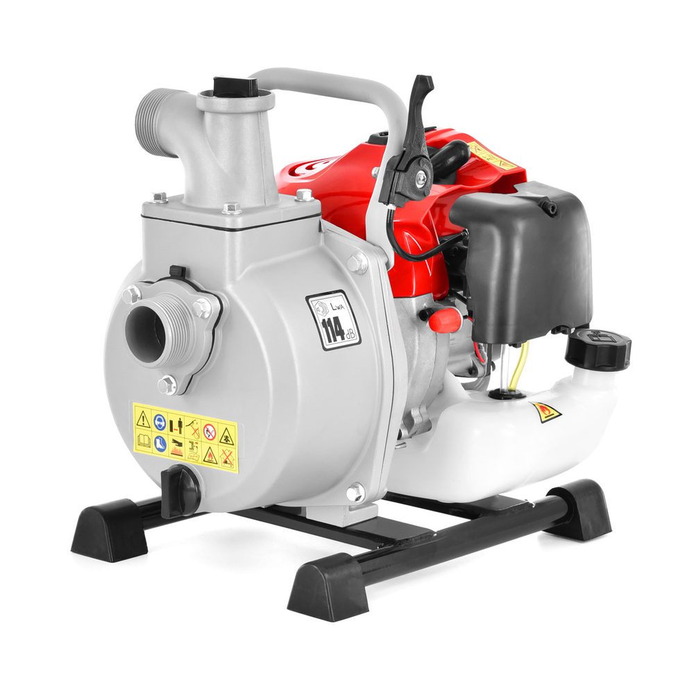 Motor pump - HECHT 343 Motor pump with 2-stroke 43 cc engine. Max. displacement 35 m. Max. flow 15m3/hr. Max. suction height 8 m.
