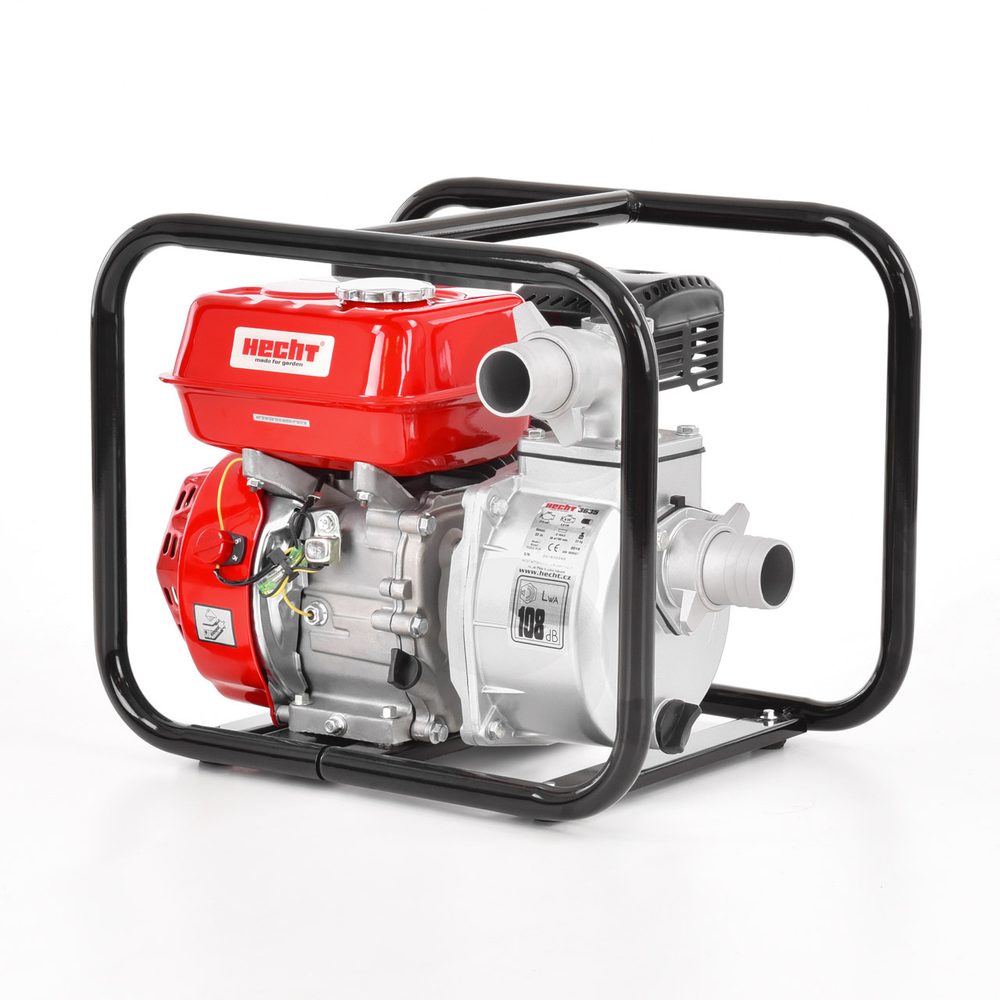 Motor pump - HECHT 3635 Motor pump for pumping clean water. Engine capacity 196 cm3. Max. displacement 27 m. Max. flow rate 30m3/hr. Max. suction height 7 m. Suction and outlet diameter 2 inches.