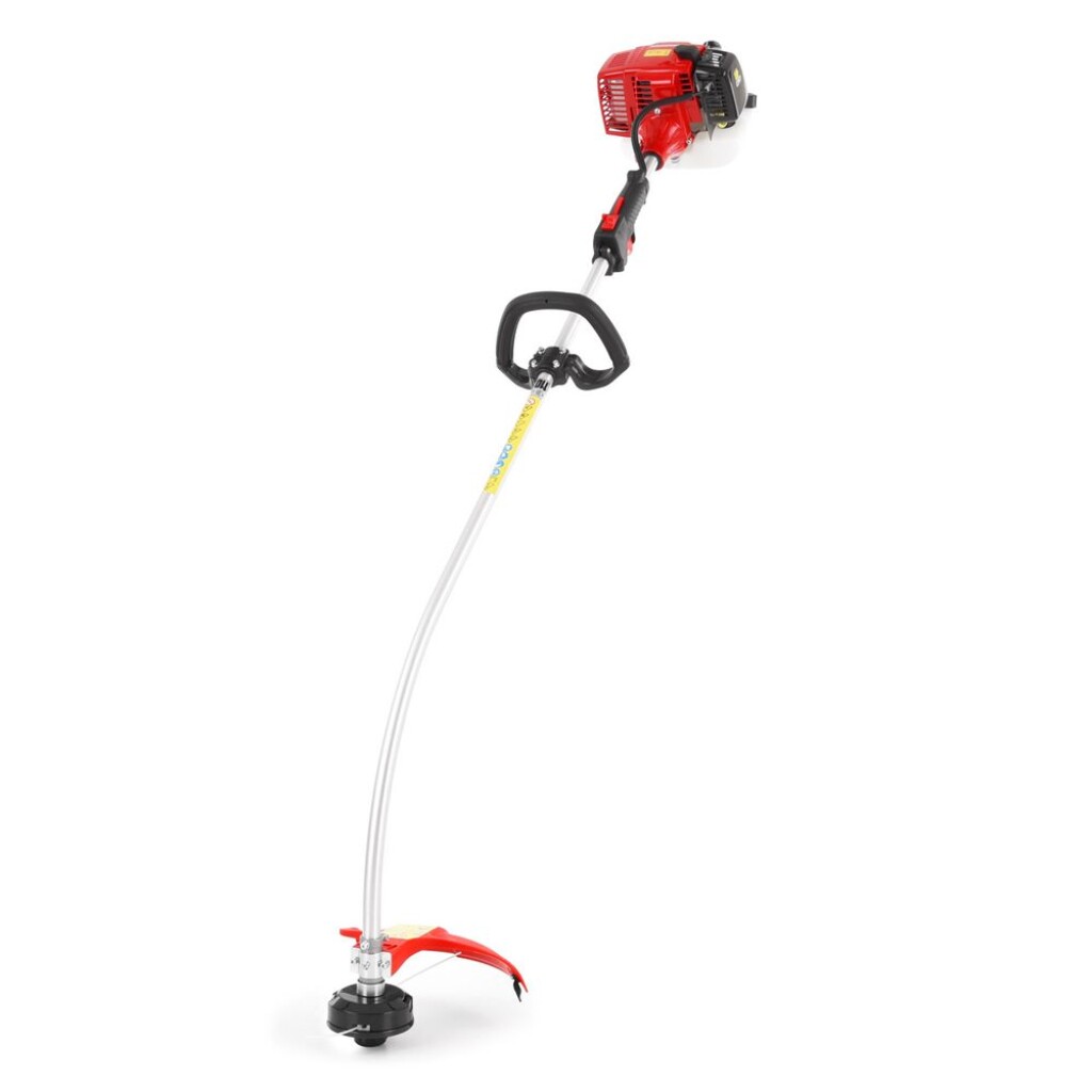 Motorized string trimmer with a reach of 35 cm. 23 cm3 engine with a rated power of 0.6 kW. Adjustable handle. Semi-automatic string unwinding. Weight 4.3 kg.