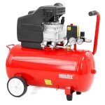 <p>Electric oil compressor with power input 1500 W. Max. pressure 8 bar. 50 l tank. Weight 30 kg.</p>