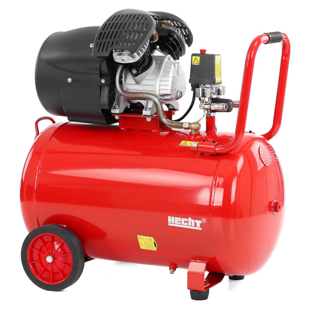 Oil compressor - HECHT 2355 Electric two-cylinder oil compressor. Power input of 2200W. Max. pressure 8 bar. Large 100 litres air tank.