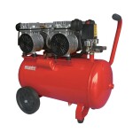 <p>Extremely silent oil-free compresoor. Power input 3000W / 230V/50HZ. Suction power 528 litres/min. Air tank capacity 50 litres. Power 8 bar. Security valve. Manometer. Two transport wheels and handle for easy manipulation. Quick coupler.</p>