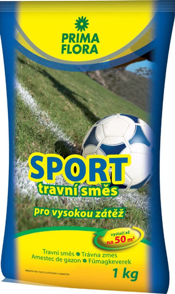 PF Grass Seed Mix SPORT 1 kg PRIMAFLORA Grass Seed Mix Sport utilises the properties of grass varieties with high resistance to damage and the ability for quick regeneration and rapid growth.