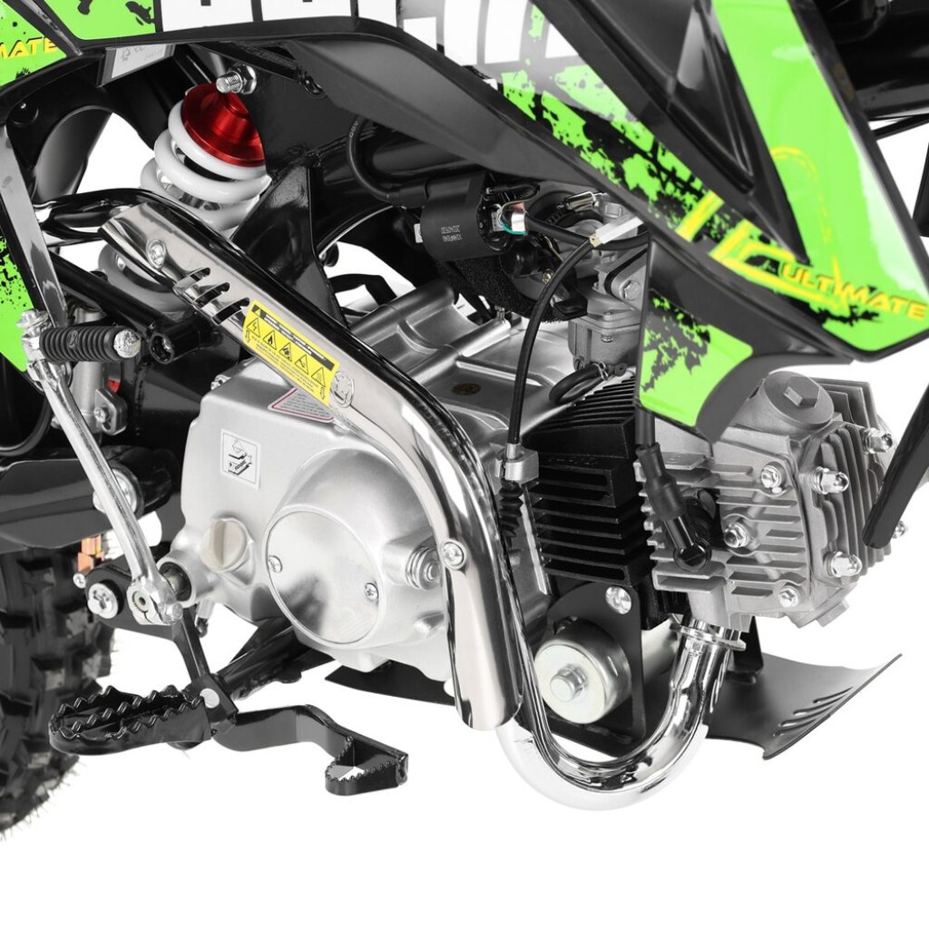 hydraulic disc brakes and a semi-automatic clutch. Ideal for adrenaline-fuelled off-road riding!