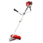 <p>Petrol powered brushcutter equipped with metal blade/string head and shoulder belt.&nbsp;Powered by 2-stroke 33 cc engine. Package also contains a&nbsp;strap