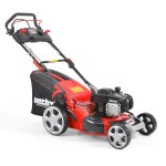 <p>Self propelled petrol powered rotary lawn mower steel chassis. Working width 46 cm. Suitable for areas of up to 1400 m2.&nbsp;Weight 31