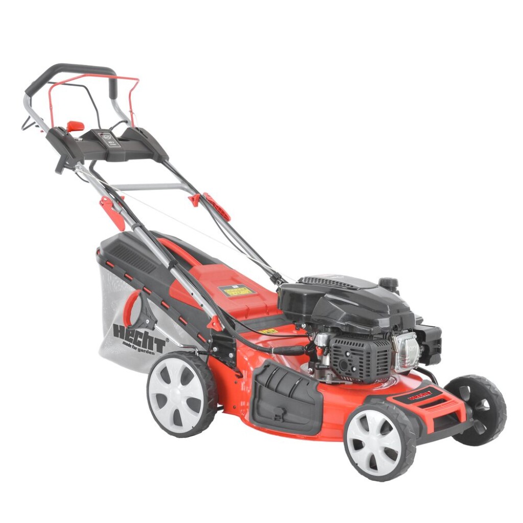 Petrol self-propelled lawn mower with electric starter and 53 cm cutting width. 224 cc engine with a rated power of 4.4 kW. Basket capacity 75 l. With running gear. Suitable for mowing areas up to approx. 1500 m2.