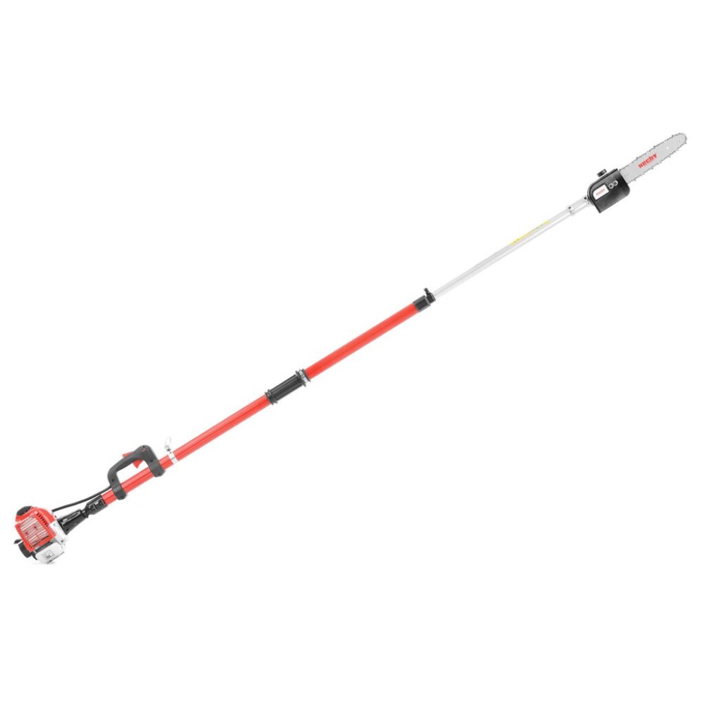 Petrol powered pole pruner. Bar lenght 34 cm. Engine 26 cm3