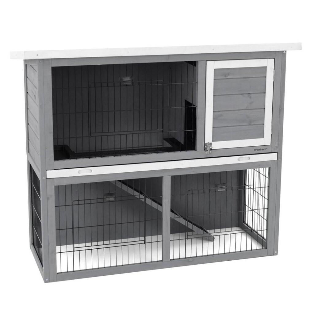 BUNNY rabbit hutch - dimensions 111.5 x 45 x 92 cm. Durable fir wood.