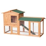 <p>Hutch -&nbsp;contains plastic pull-out drawer for easy cleaning. Asphalt roof. 1&nbsp;separated door in the first floor