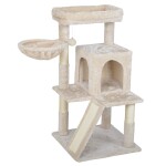 <p>Scratching post and resting place for cats PROMINENT LUNA B (beige). Made of plush and natural sisal. Dimensions 48 x 48 x 96 cm.</p>