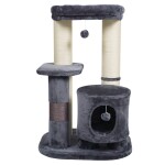 <p>Scratching post and resting place for cats PROMINENT SIMBA S (grey). Made of plush and natural sisal. Dimensions 55 x 65 x 100 cm.</p>