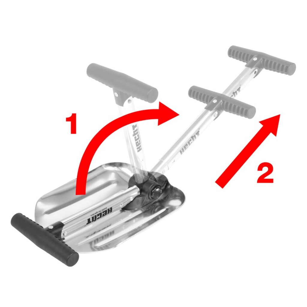 aluminum tube and shafts. Folding aluminum shovel suitable for camping and in the car.
